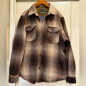 Jachs New York Brown Plaid Wool Blend Men's Jacket size Medium